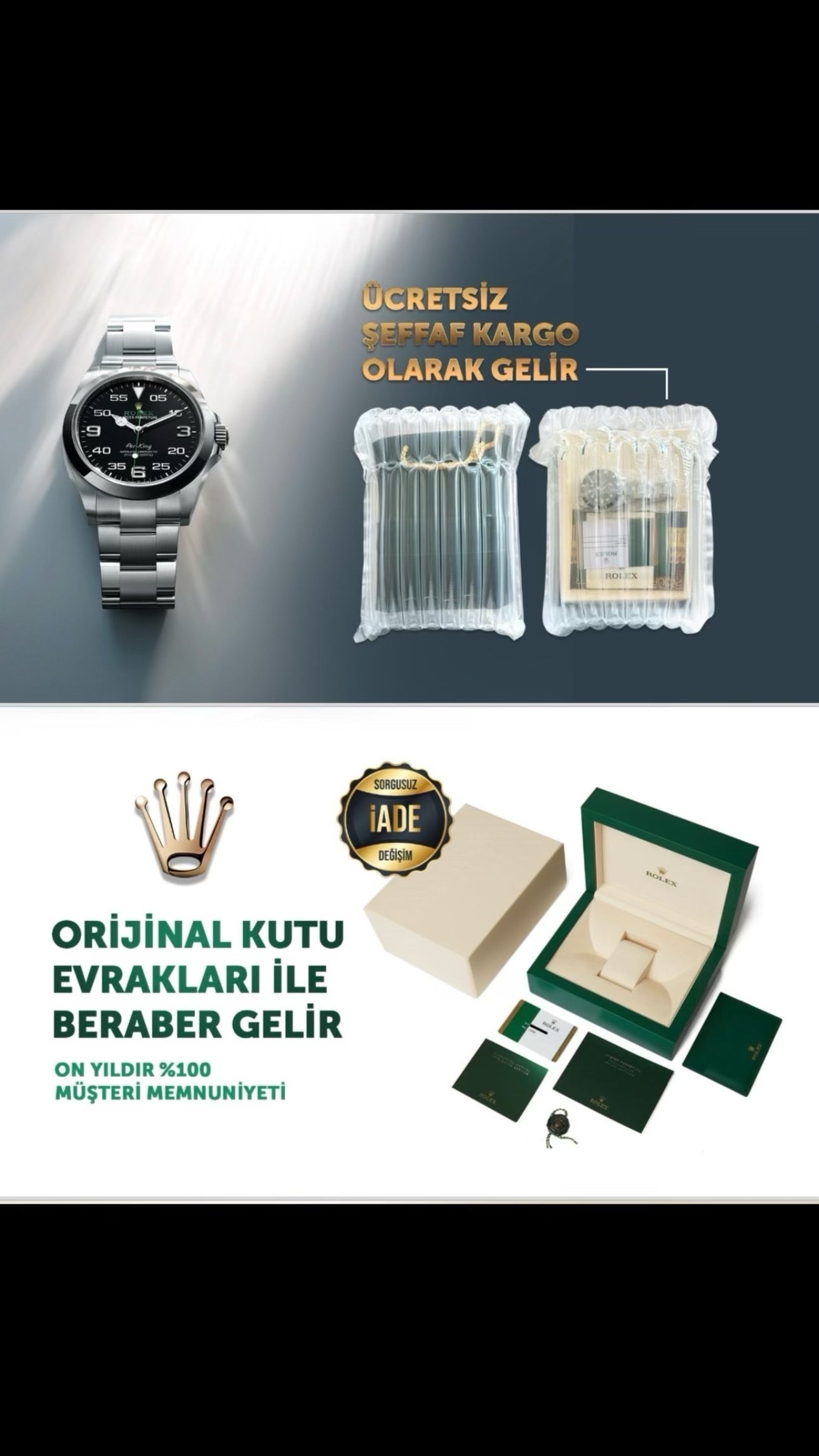 Rolex Date Just 40 mm + Orjinal Kutu