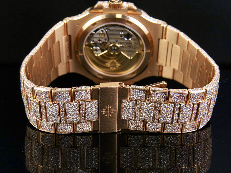 ROSE GOLD PATEK PHILIPPE NAUTILUS 5711/1R 40MM DIAMOND WATCH