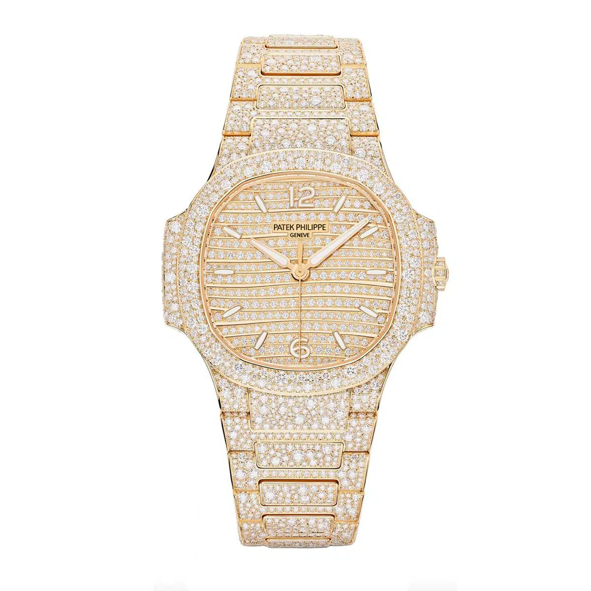 (BAYAN) ROSE GOLD PATEK PHILIPPE NAUTILUS 5711/1R DIAMOND WATCH 38 mm + KUTU