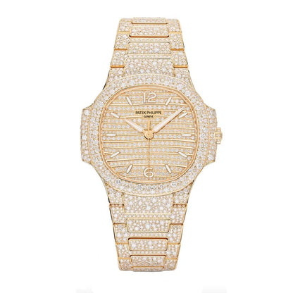 (BAYAN) ROSE GOLD PATEK PHILIPPE NAUTILUS 5711/1R DIAMOND WATCH 38 mm + KUTU